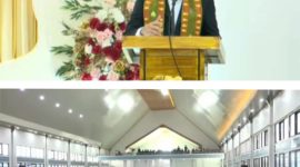 sambutannya, Kepala LLDIKTI Wilayah XV, Prof. Dr. Adrianus Amheka, ST., M.Eng., dihadapan Wisudawan.