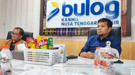 Kepala Perum Bulog Kanwil NTT, Arrahim K.Kanam (Baju Biru)