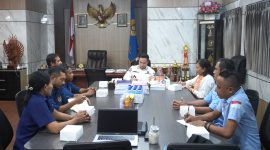 Audiensi pengurus PWI NTT bersama wali kota Kupang, Kadis Kominfo Kota Kupang, OJK dan deputi kepala perwakilan Bank Indonesia, Rabu sore (21/1/2026) di Kupang (foto isth)