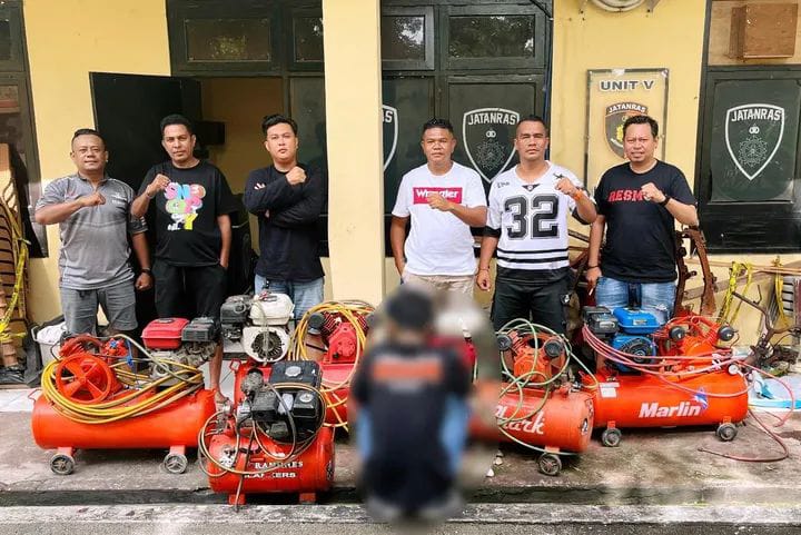 Tim Jatanras Polresta Kupang Kota Ringkus Spesialis Pencuri Kompresor, Lima Unit Disita (foto isth)