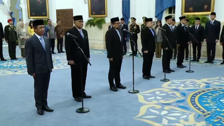 Presiden Prabowo Subianto Lantik 6 Tokoh Perkuat Kabinet (Dok.istimewa)