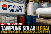 Gambar ilustrasi dugaan penimbunan BBM ilegal