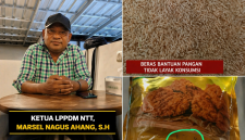 Kepala Bulog Ruteng Salurkan Bantuan Beras Tak Layak Konsumsi dan bantuan minyak goreng sudah kedaluwarsa (Dok.istimewa)