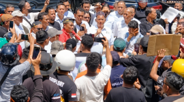 Asosiasi Pariwisata Manggarai Barat (APMB) Menggelar Aksi Demonstrasi Damai di halaman kantor BOPLBF, Menolak Kebijakan Kuota 1000 orang masuk Taman Nasional Komodo (Dok.istimewa) 