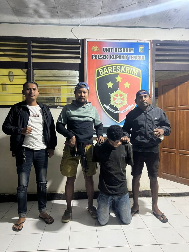 Pelaku RHK saat diamankan tim Resmob Polres Kupang (Dok.istimewa)