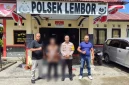 Kapolsek Lembor, IPDA Vinsen Bagus bersama personil Polsek Lembor dengan terduga pelaku pencabulan anak di bawah umur di Kecamatan Lembor,Kabupaten Manggarai Barat (Dok. Istimewa)