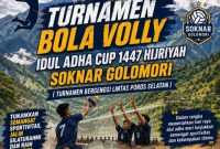 Turnamen Bola Voli Idul Adha Cup 1447 H resmi dijadwalkan bergulir mulai 7 Juni 2026 di Lapangan Sepak Bola Soknar, Golo Mori, Kecamatan Komodo, Kabupaten Manggarai Barat, Nusa Tenggara Timur (Dok.istimewa)