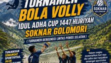 Turnamen Bola Voli Idul Adha Cup 1447 H resmi dijadwalkan bergulir mulai 7 Juni 2026 di Lapangan Sepak Bola Soknar, Golo Mori, Kecamatan Komodo, Kabupaten Manggarai Barat, Nusa Tenggara Timur (Dok.istimewa)