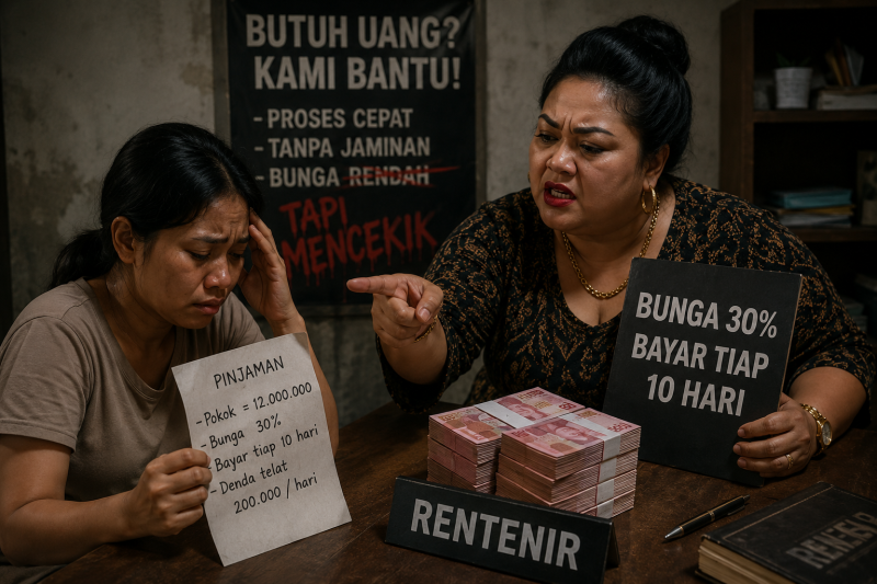 Gambar ilustrasi rentenir