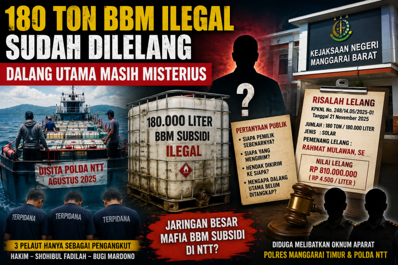 BBM Ilegal 180 Ton Sudah Dilelang Kejari Mabar, Publik Pertanyakan Pemilik dan tersangka Utama (Dok.ilustrasi)