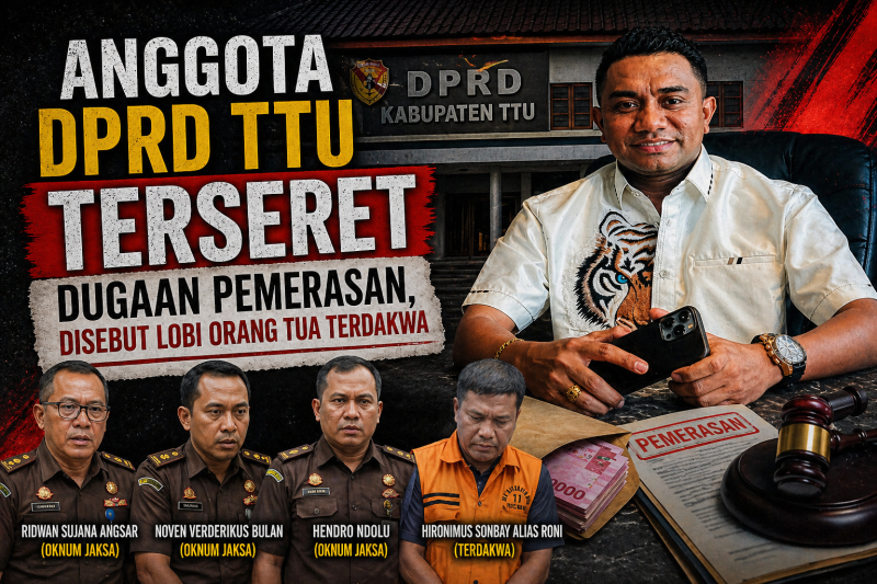 Anggota DPRD Timor Tengah Utara (TTU), Robertus Sallu, ikut terseret dalam pusaran sidang dugaan pemerasan yang melibatkan tiga oknum jaksa di Kupang (Dok.flobamor.com)