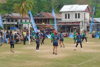 Putri Komodo Selatan VS Tuan Rumah Lo,ok Ca Nai di turnamen Voli Putri Idhul Adha Cup 1447 H, yang digelar di Soknar Golo Mori, Sabtu 20 Juni 2026. (Dok.flobamor.com)