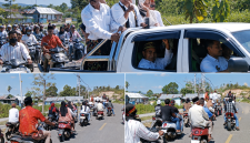Usai mendaftarkan diri sebagai Calon Kepala Desa Macang Tanggar, Jurae bersama ratusan pendukungnya melakukan konvoi keliling kampung di sejumlah wilayah Desa Macang Tanggar, Rabu (17/6/2026) (Dok.istimewa)