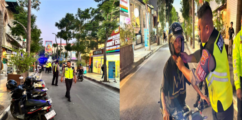 Personil Satlantas Polres Manggarai Barat menindak pengendara yang melanggar aturan lalu lintas dalam operasi penertiban kendaraan di wilayah Labuan Bajo. (Dok.Flobamor.com)