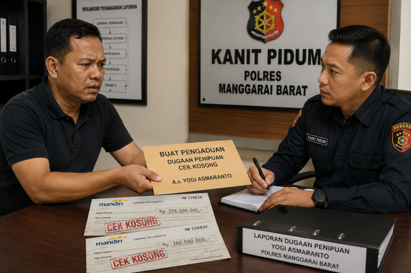 Ilustrasi pengaduan kasus dugaan tindak pidana penipuan
