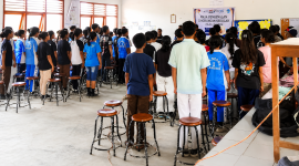 67 Peserta didik baru SMAN 1 Lembor mengikuti Masa Pengenalan Lingkungan Sekolah (MPLS) yang berakhir pada Jumat (17/7/2026) foto: Dok.Bonefasius Jatang)