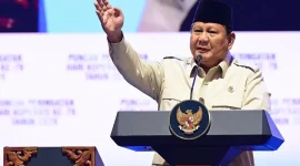 Presiden Prabowo Subianto di acara Puncak Perayaan Hari Koperasi Nasional Ke-79 Tahun 2026 di Indonesia Arena, Gelora Bung Karno, Jakarta, Minggu (12/7/2026).