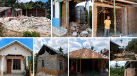 392 Rumah di Desa Pong Majok, Kecamatan Lembor, Kabupaten Manggarai Barat, Nusa Tenggara Timur (NTT) Rusak Diguncang Gempa  (Foto. Doc: Flobamor.com)