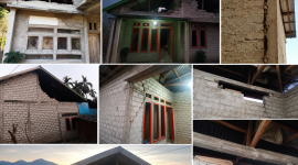 145 unit rumah di desa Wae Bangka, Kecamatan Lembor, Manggarai Barat, Nusa Tenggara Timur (NTT) mengalami kerusakan pascagempa. (Foto: Dok.Flobamor.com)