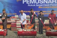 Bea Cukai Purwokerto Musnahkan 3 Juta Batang Rokok Ilegal, Negara Rugi Rp2,8 Miliar (Foto: Dok.isth)