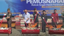 Bea Cukai Purwokerto Musnahkan 3 Juta Batang Rokok Ilegal, Negara Rugi Rp2,8 Miliar (Foto: Dok.isth)