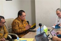 Wakil Bupati Manggarai Timur, Tarsisius Sjukur, bersama sejumlah pimpinan Organisasi Perangkat Daerah (OPD) di lingkungan Pemerintah Kabupaten Manggarai Timur dan Jajaran Direktorat Jenderal Perhubungan Laut, Kementerian Perhubungan Republik Indonesia, di Jakarta, Rabu (7/10/2026). Foto: Doc. Tarsisius Syukur
